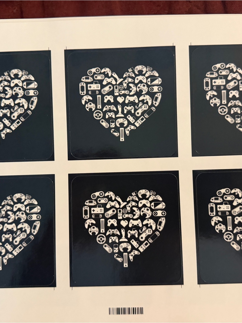 Black Heart Icon Sticker Sheet - Pack of Decorative Vinyl Labels - Picture 3 of 3